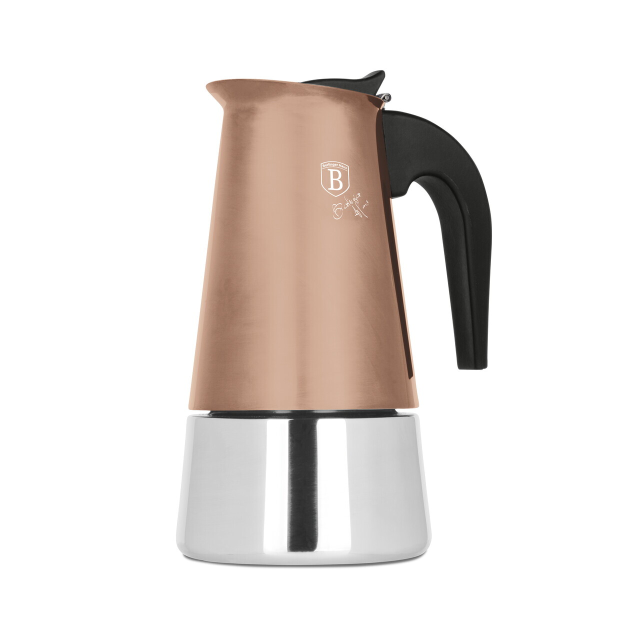 Aparat de cafea Berlinger Haus, Rose Gold, 9 cesti, 450 ml, inox 18/10, roz/argintiu - imagine 2
