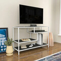 Comoda TV, Retricy, Robbins, 120x39x75 cm, PAL, Alb / Antracit