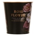 Ghiveci Rose Flower, Creaciones Meng, 10x10 cm, metal galvanizat