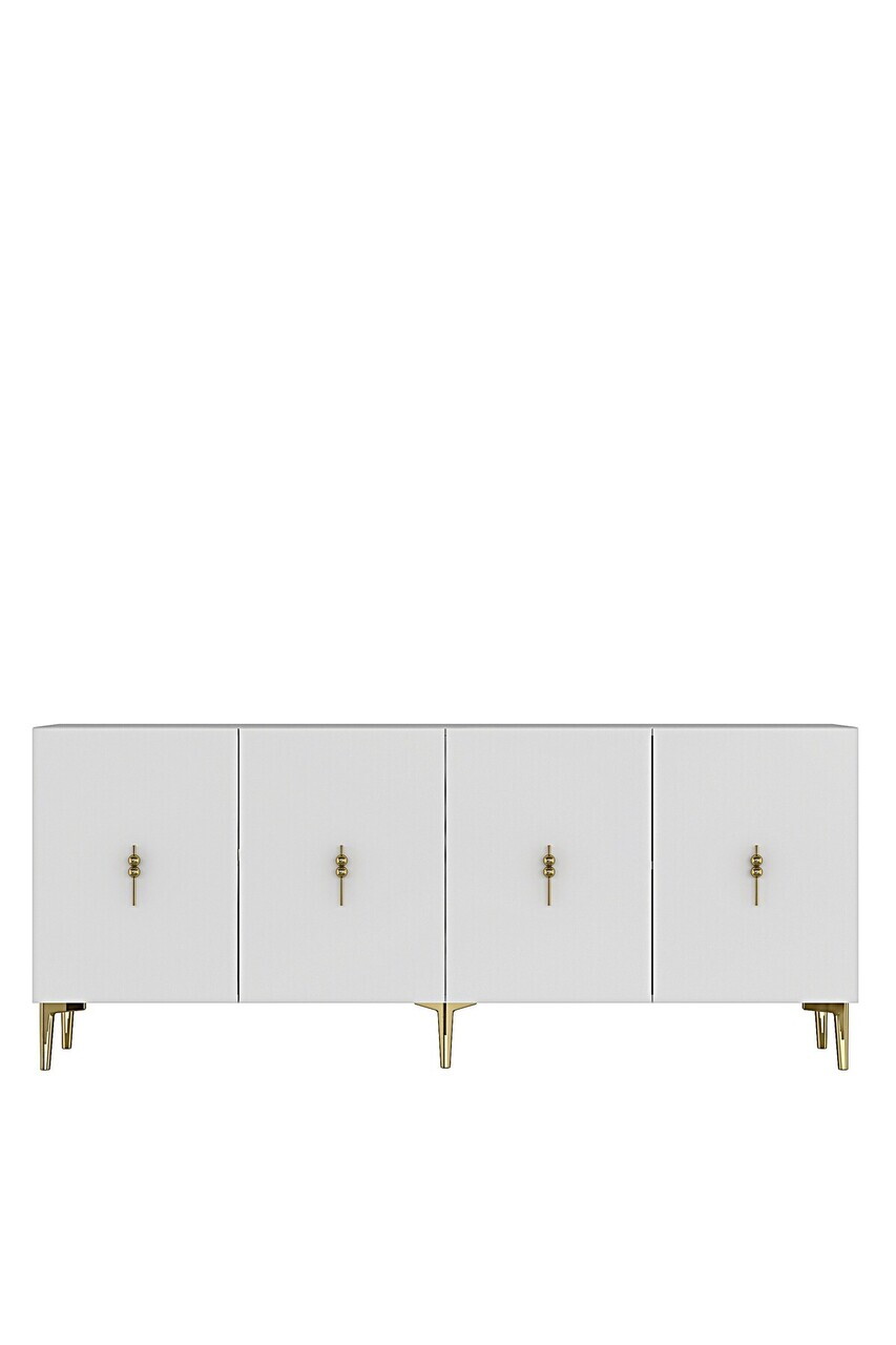 Consola, Hanah Home, Salkım 180, 180x75x32 cm, Alb/Auriu — imaginea 3