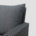 Fotoliu pentru gradina/terasa Linde, Homla, 73x70x81 cm, metal/technorattan/poliester, gri