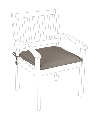 Perna pentru scaun de gradina cu brate Poly180, Bizzotto, 49 x 52 cm, poliester impermeabil, ciocolata