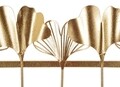 Cuier 5 Leaves, Mauro Ferretti, 49.5x26.3 cm, fier, auriu