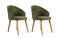 Set scaune 2 piese, Wayland, Bentley, Verde / Stejar deschis