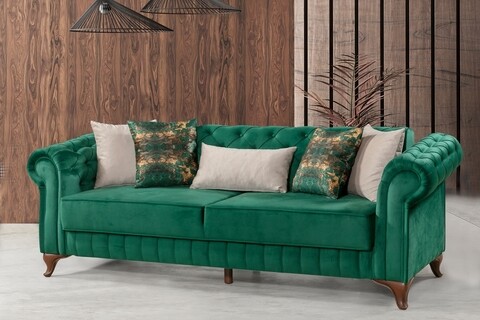 Canapea pedesa-toledo35, pandia home, 235x90x85 cm, lemn, verde inchis
