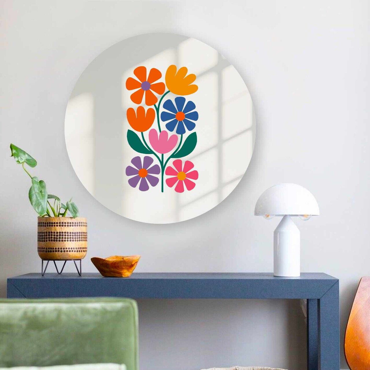 Oglinda decorativa AY11694 Sticla ø30 cm Multicolor