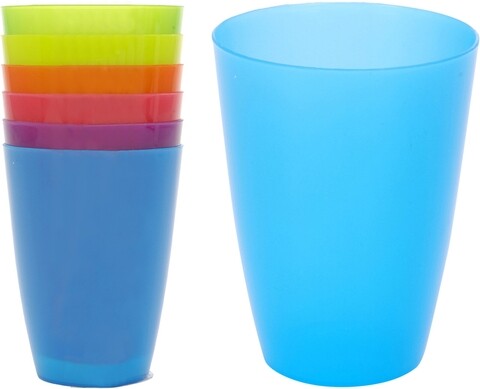 Set 6 pahare Rainbow, 270 ml, polipropilena, multicolor