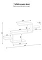 Raft pentru perete Twist, Furny Home, 104x14.5x49.4 cm, alb