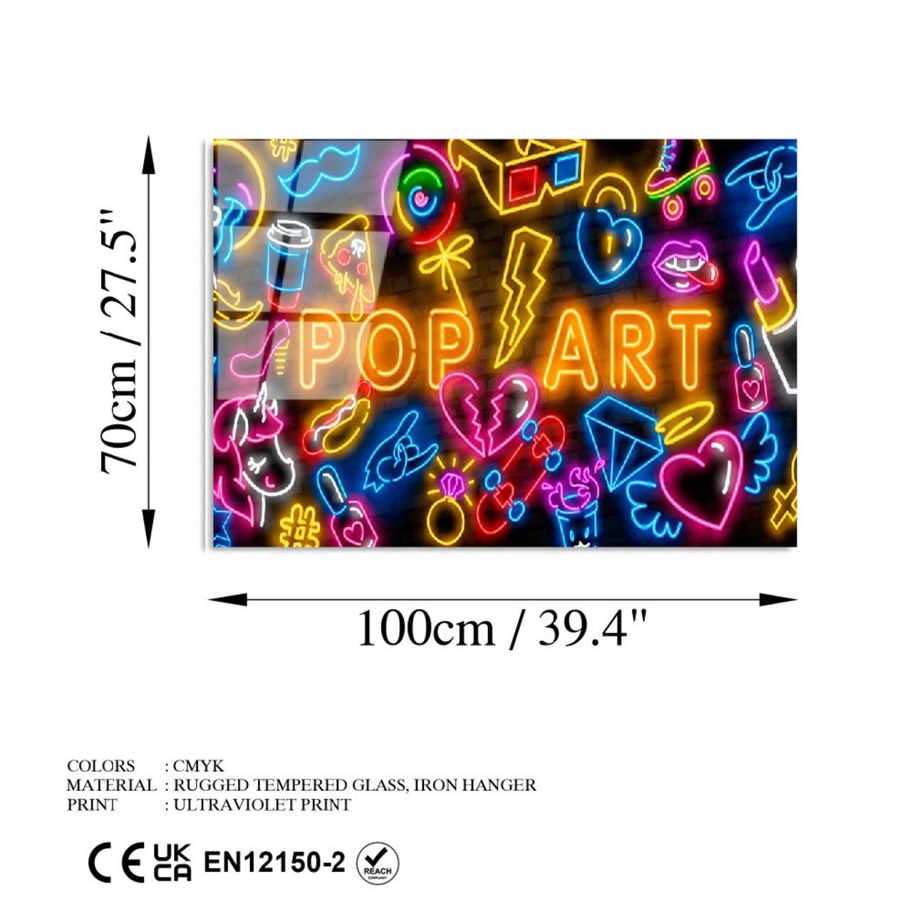 Tablou decorativ, UV-751 70 x 100, 70 x 100 cm, Multicolor - view 7