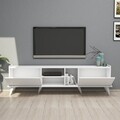Comoda TV, Mezza, Elegante 1320, 180 x 52 x 34 cm, pal melaminat, alb