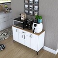 Dulap multifunctional, Rani, JE136, Alb/Maro