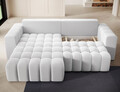 Coltar extensibil stanga 4 locuri ELTAP, Bon-49, Bonett, 250x175x92 cm, lemn/poliester, gri deschis