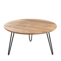 Masuta de cafea Sora, Homla, 90x45 cm, lemn/otel, natur/negru
