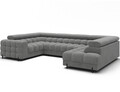 Coltar extensibil dreapta 3 locuri ELTAP, RT-03ROY, Fectory, 346x205x93 cm, lemn/poliester, gri