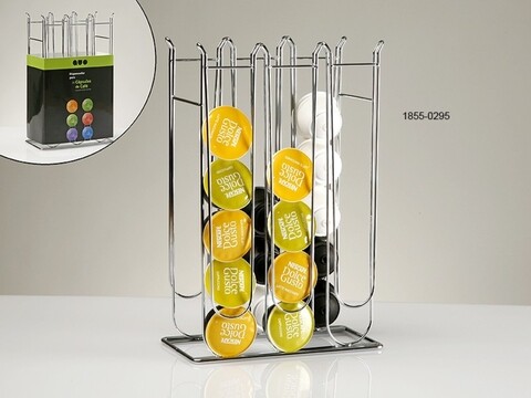 Suport pentru capsule de cafea gusto, versa, 36 capsule, 21x9.5x31 cm, metal