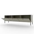 Comoda TV ADRK, Tili 3D, 180x40.8x50 cm, PAL laminat, verde eucalipt