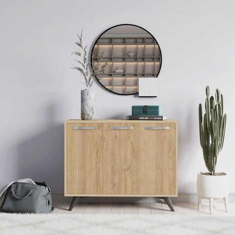 Dulap multifunctional, mod design, piffa, 100x82x35 cm, stejar