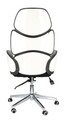 Scaun de birou Armstrong, Bizzotto, poliuretan/otel cromat, gri inchis