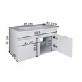 Dulap de baie cu chiuvetă, Hanah Home, 1049, 85x48x45.5 cm, MDF-LAM, Alb mat