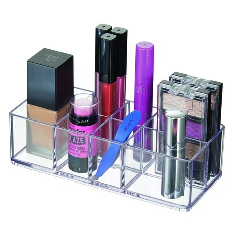 Organizator pentru cosmetice iDesign, 7 compartimente, 18x8x5 cm