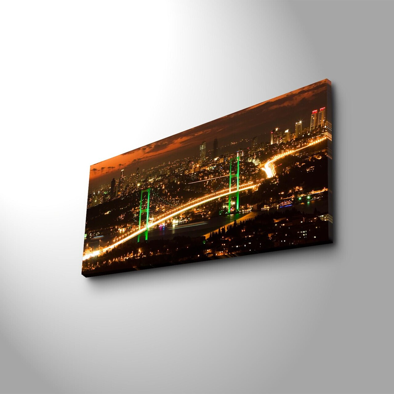 Tablou decorativ, 3070C-48, PÂNZĂ DIN PIELE ÎNTOARSĂ, 30 x 70 cm, Multicolor — imaginea 2