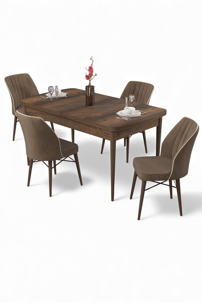 Set masa extensibila si scaune, Hanah Home, Uzi, Baroc / Maro - view 2