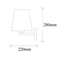 Aplica de perete, Opviq, 892OPV1256, Metal, Negru / Nichel / Crem