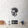 Decoratiune de perete, Soldier, Metal, Dimensiune: 33 x 40 cm, Negru