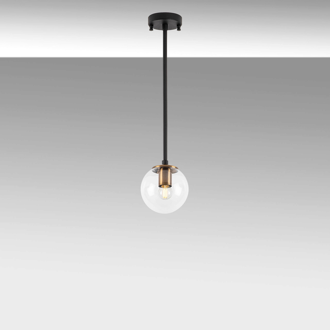 Lustra, Fulgor, 942FLG1156, Metal, Negru/Maro antic - 2 | YEO