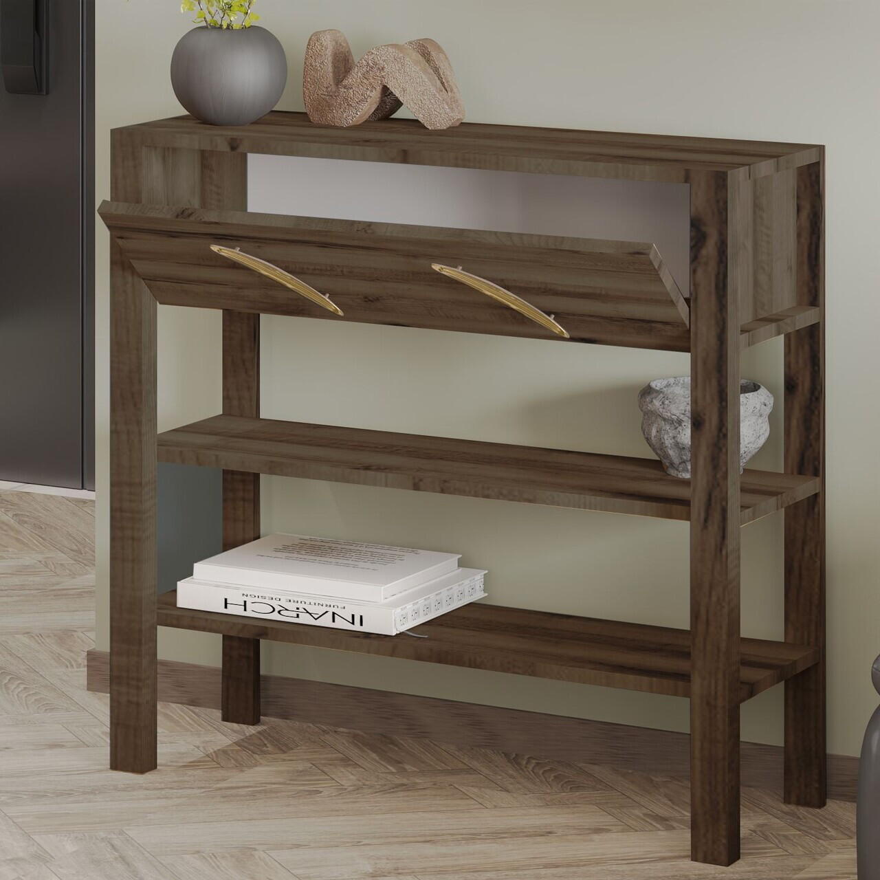 Dulap, Hanah Home, Henric, 90x85x30 cm, PAL, Nuc antic — imaginea 4