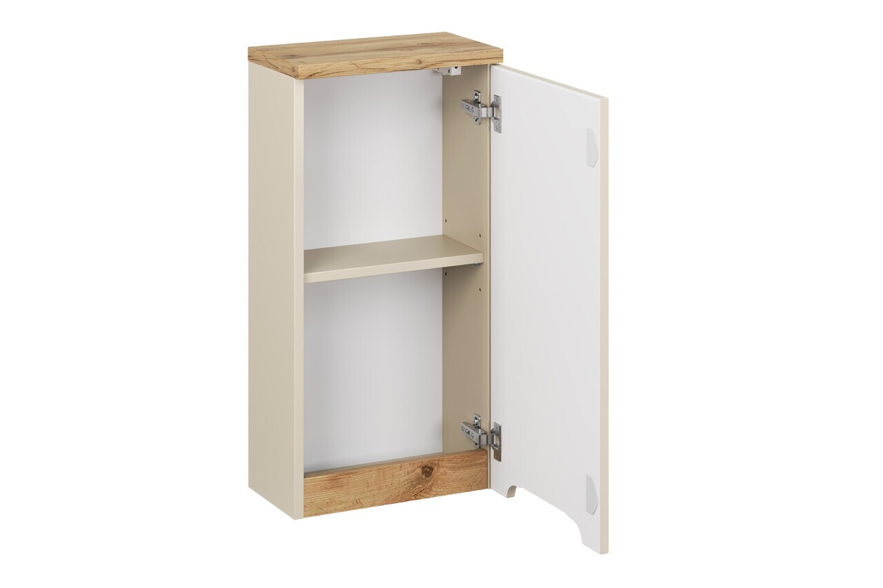 Set mobilier baie Bali Cashmere Wotan 80 cm HC MC, dulapuri, masca cu lavoar si cabinet cu oglinda, Comad, MDF/PAL, casmir