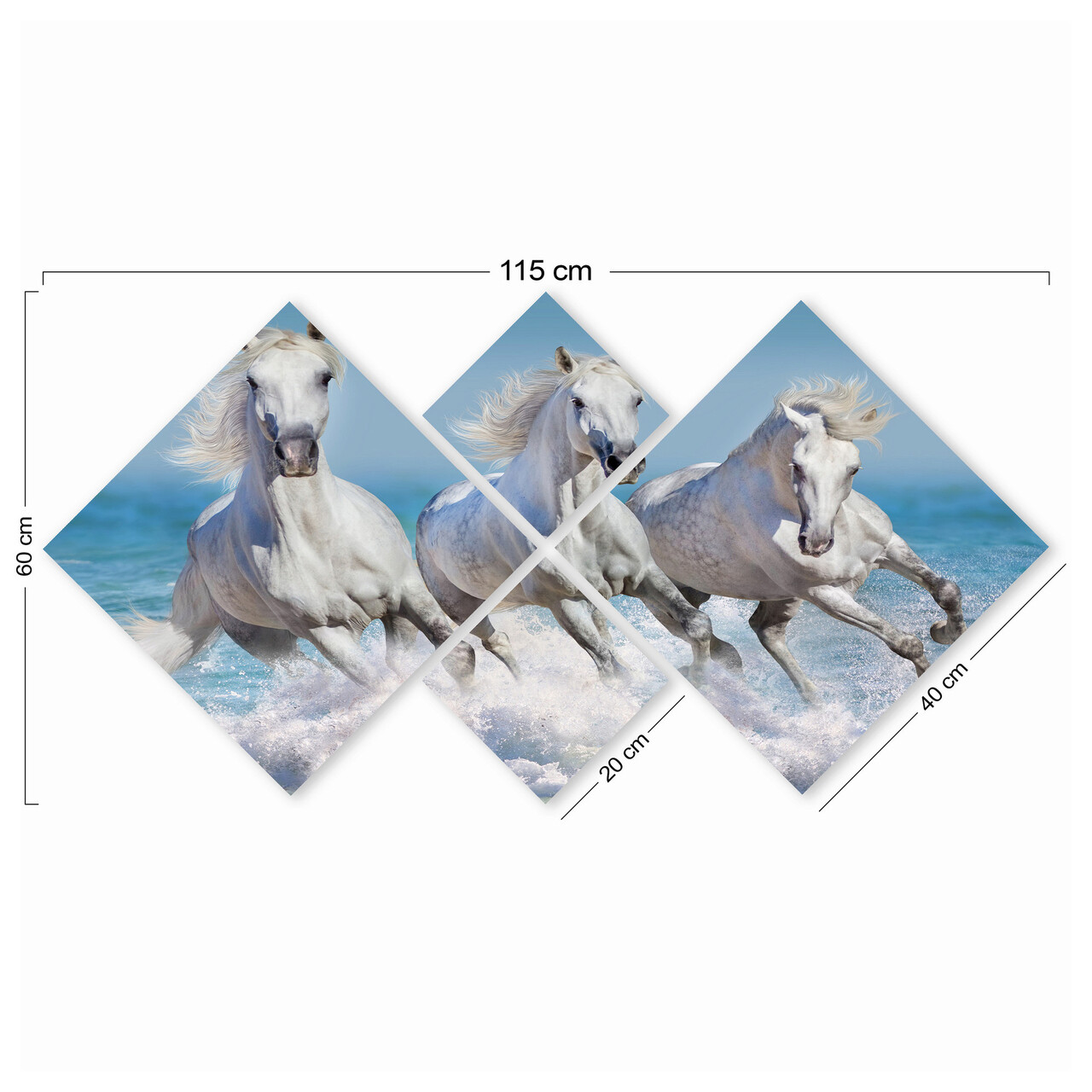 Set 4 tablouri decorative, 4MDF362467604, MDF, Imprimat UV, Multicolor