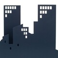 Suport pentru reviste, Buildings, Creaciones Meng, 24x29 cm, fonta, gri inchis