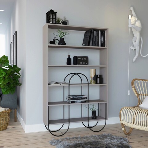 Corp biblioteca, homitis, norfolk bookcase, 96x160x25.5 cm, mocha