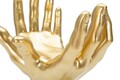 Statueta decorativa, Peace Hands, Mauro Ferretti, 25 x 15 x 24 cm, polirasina, auriu