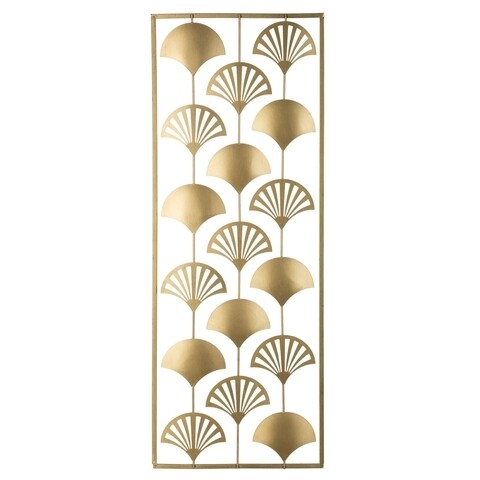 Decoratiune de perete Lines, Homemania, 30 x 80 cm, metal, auriu