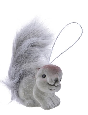 Glob Squirrel, Decoris, 9x3x4 cm, plastic, gri