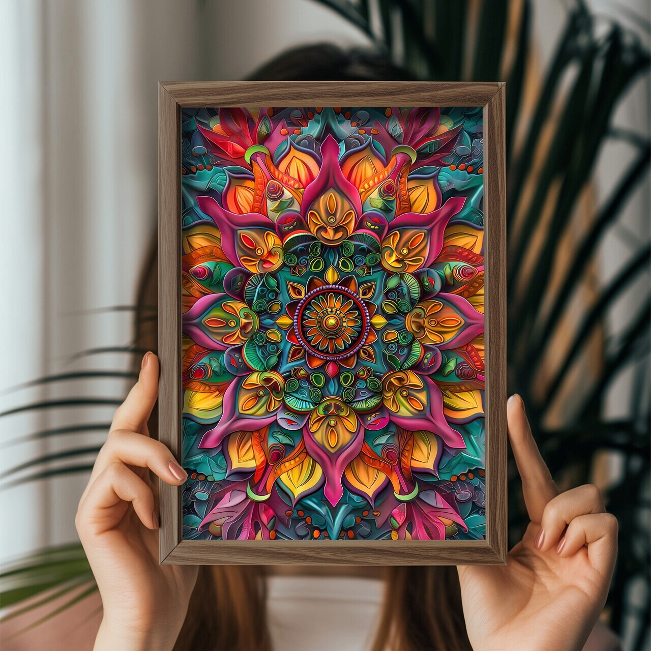 Tablou decorativ, GE068-L, Lemn, Multicolor — imaginea 6