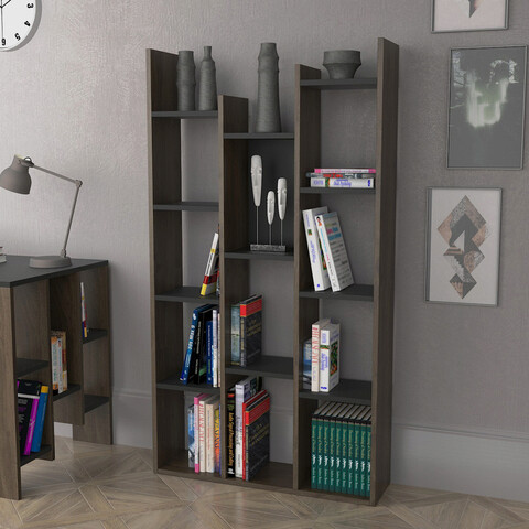 Corp biblioteca, Lagomood, Lagomood Vito, 82.2x150x22 cm, Antracit / Nuc Lagomood