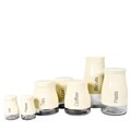 Set 2 solnite sare/piper Cream, Sabichi, 12.2 x 9.2 x 6 cm, sticla, crem