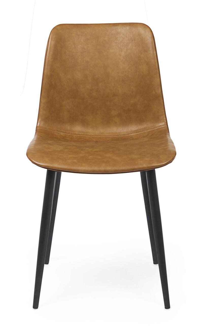 Scaun Kyra, Bizzotto, piele ecologica, 44x50x80 cm, maro - 2 | YEO
