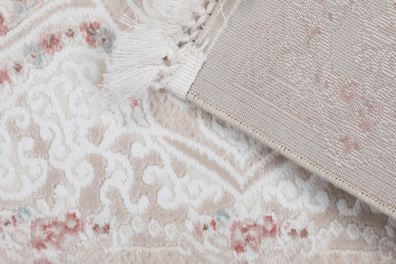 Covor, 4853A, 80x300 cm, Polipropilena, Alb / nurcă / roz - 2 | YEO