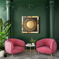 Tablou decorativ, ACAT008, Canvas , Lemn/oglinda plexiglas, Multicolor