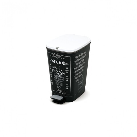 Cos de gunoi Chic M cu pedala, plastic, 22.3 L, Coffee