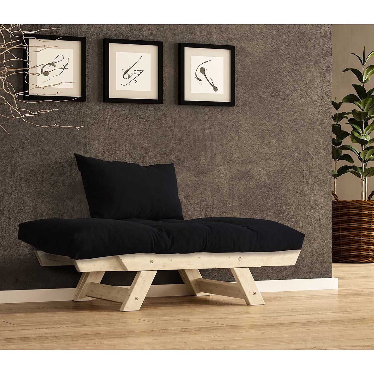 Fotoliu de gradina, Hanah Home, CPT8149-140, Natural/Negru - view 3