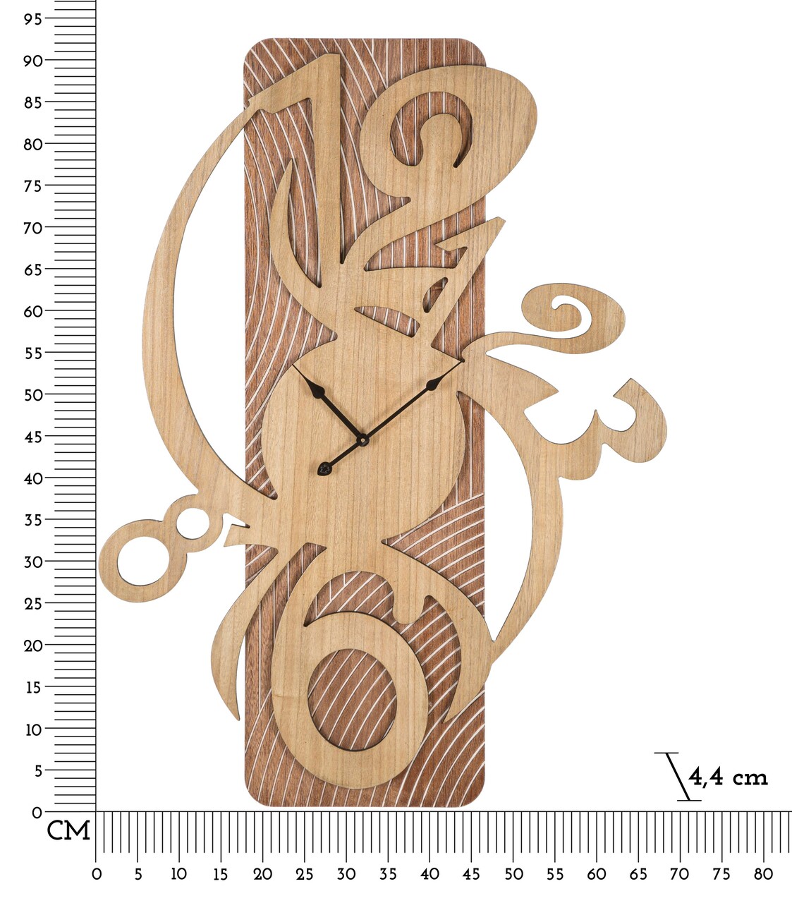 Ceas de perete Wolly, Mauro Ferretti, 70x93 cm, MDF, natural - 1 | YEO