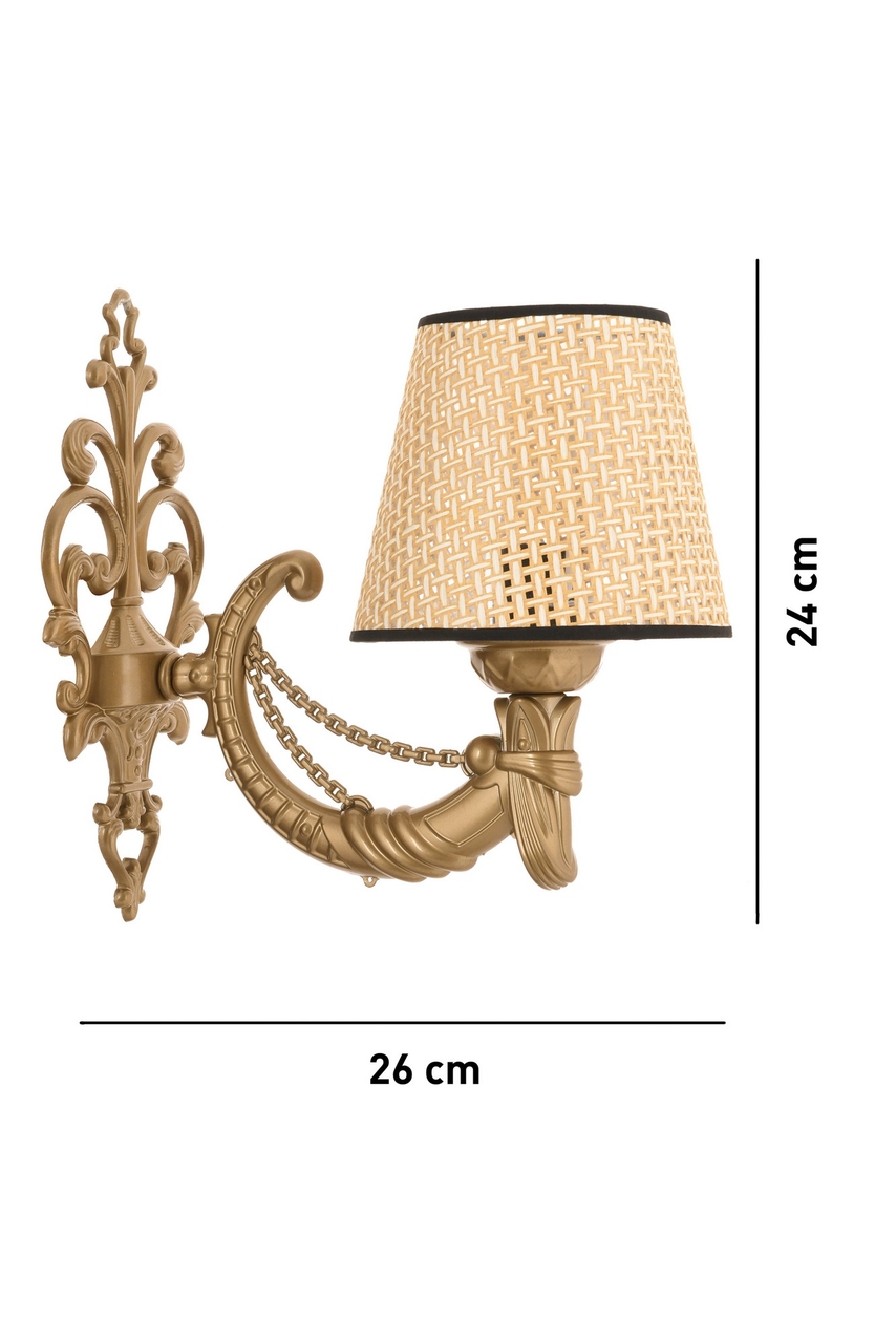 Aplica de perete, Opviq, 390FLH2344, Natural / Aur - view 6