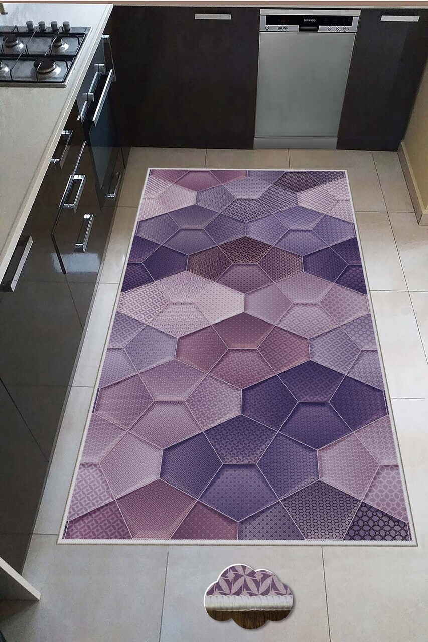 Covor Hmnt556 80x300 cm Poliester Multicolor