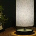 Lampa de masa, Insignio, 780SGN2578, Lemn, Gri