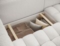Coltar extensibil dreapta 4 locuri ELTAP, Bon-224, Bonett, 250x175x92 cm, lemn/poliester, alb murdar